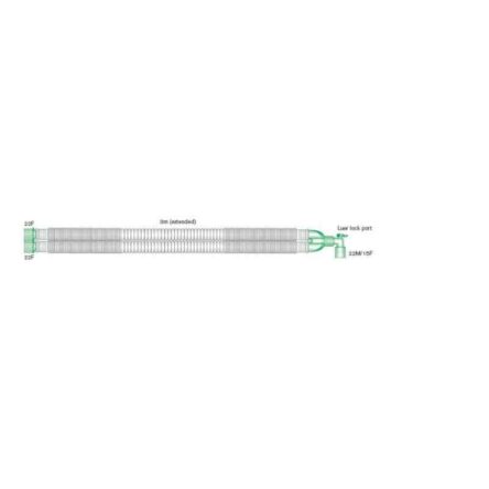 Intersurgical 22mm 3m Compact Extendable Breathing System with Luer Elbow