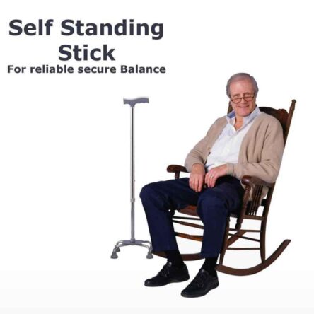 Easycare 66-89cm Stable Four Prong Base Aluminum Walker Stick
