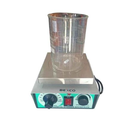 Bexco 2000ml Mild Steel Powder Coated Magnetic Stirrer with Hot Plate & Free Stir Bar