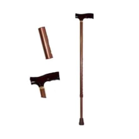 Divine Medicare Adjustable Copper Colour Single Walking Stick