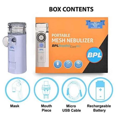 BPL Breathe Ezee N10 White Vibrating Mesh Nebulizer