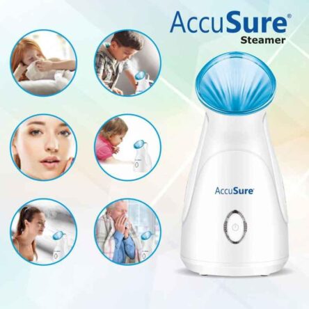 Accusure White & Blue Nano Ionic Facial Steamer