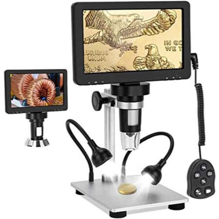 Microware 50-1200X Magnification 1080P 7 inch LCD Video Microscope for Circuit Board Soldering PCB
