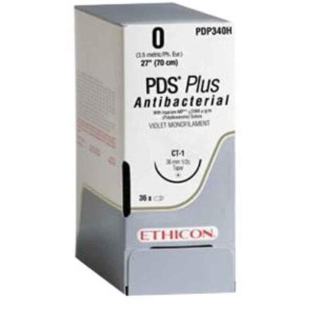 Ethicon PDP347H 36 Pcs 1 Violet PDS Plus Antibacterial Polydioxanone Suture Box