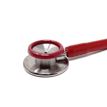 Indosurgicals Silvery II Stainless Steel Red Stethoscope