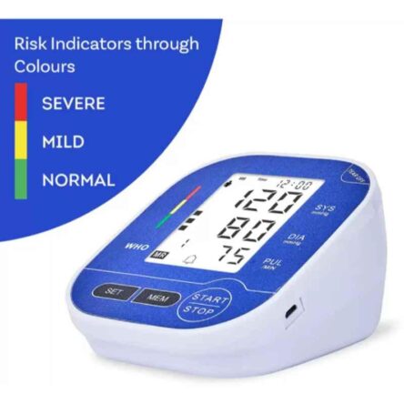 Divine Medicare Blue & White LCD Display Digital Blood Pressure Monitor