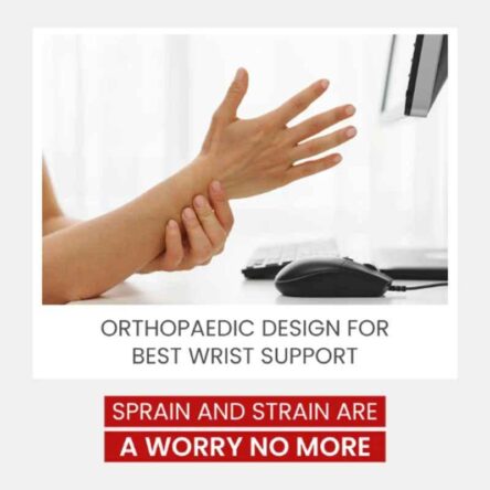 Dr Ortho Nylon & Cotton Grey Wrist Brace with Thumb