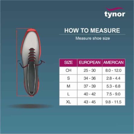 Tynor D430BAB Polypropylene Grey Left Foot Drop Splint with Liner