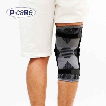 P+caRe Grey & Black Knee Sleeve with Rigid Hinge