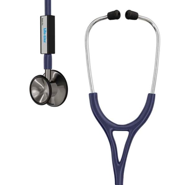 Lifeline Excel-II Stainless Steel Blue Chest Piece Stethoscope with 2 Way Tube