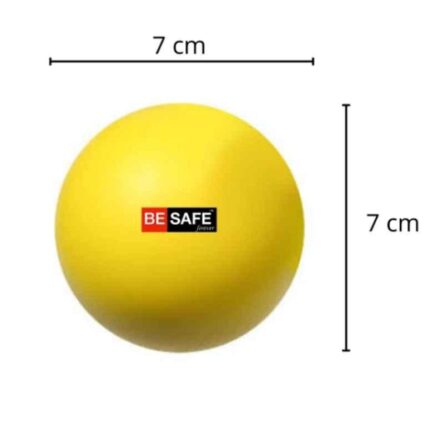 Besafe Forever Foam & Rubber Yellow Physiotherapy Hand Exercise Soft Stress Ball (Pack of 2)