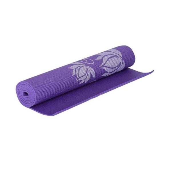 Strauss 1730x610x8mm Blue PVC Floral Yoga Mat with Cover