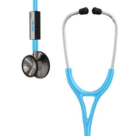 Lifeline Excel-II Stainless Steel Light Blue Chest Piece Stethoscope with 2 Way Tube