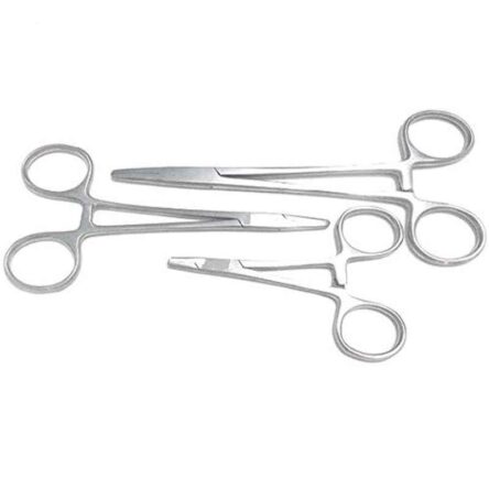 Forgesy 3 Pcs Silver Needle Holder Surgical Instrument Set