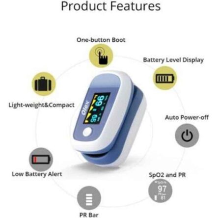 Olex White & Blue Fingertip Pulse Oximeter