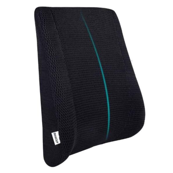 BeatXP PU Foam Black Orthopedic Backrest Lumbar Support Cushion