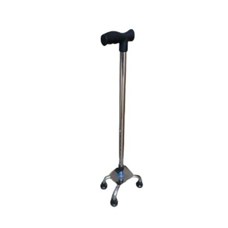 Medimove Steel Silver Chrome Large Size Height Adjustable Walking Stick