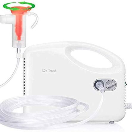 Dr Trust 10ml Plastic White Compressor Nebulizer Complete Kit with Child & Adult Mask