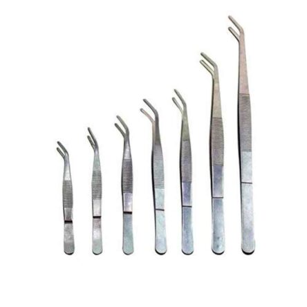 Forgesy 7 Pcs Stainless Steel Dental Precision Bent Forceps Set