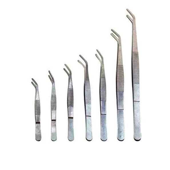 Forgesy 7 Pcs Stainless Steel Dental Precision Bent Forceps Set