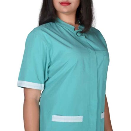 Saraf Poly Cotton Purple Nurse Scrub Suit