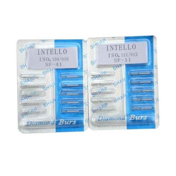 Intello 10 Pcs Stainless Steel Air Rotor Diamond Burs