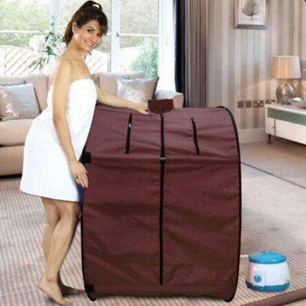 Kawachi 750W Chocolate Brown Panchkarma Swedan Portable Steam Sauna Bath for Health & Beauty Spa at Home