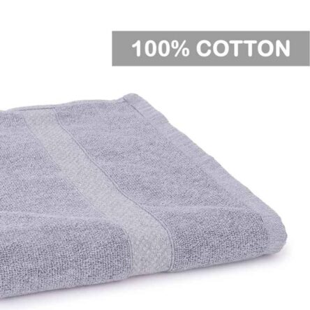 Rise N Shine 70x150cm 400GSM Cotton Grey Bath Towel for Men & Women (Pack of 2)