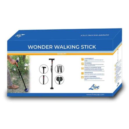 Divine Medicare Aluminium & Rubber Wonder Walking Stick