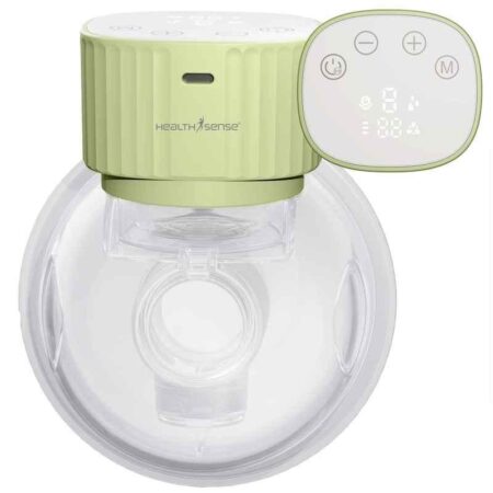 HealthSense 150ml Wearable Electric Breast Pump with LED Display & Touch Button