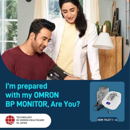 Omron HEM 7143T1A Digital Bluetooth Blood Pressure Monitor with Cuff Wrapping Guide & Intellisense Technology