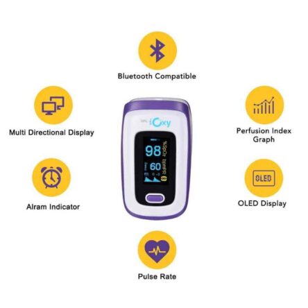 BPL iOxy White Finger Tip Pulse Oximeter with Bluetooth