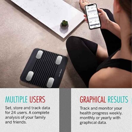 HealthSense BS 171 180kg Glass Smart Bluetooth Body Weighing Scale with Mobile App