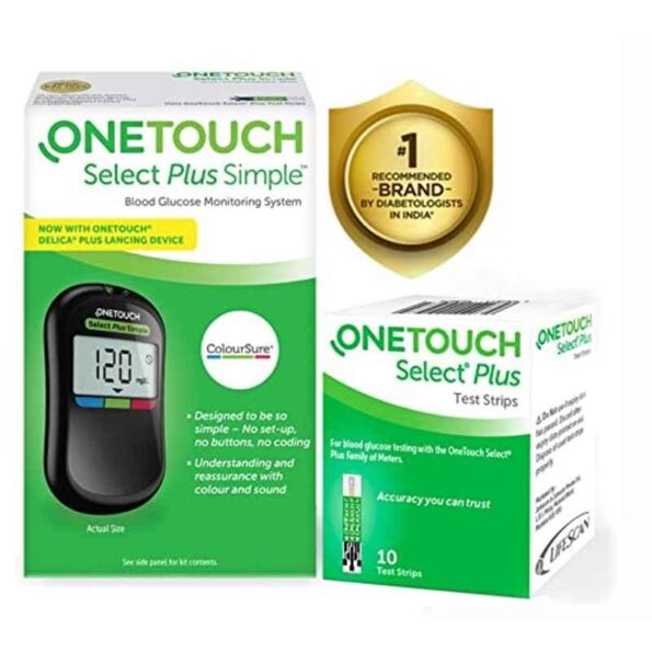 OneTouch Select Plus Glucose Monitor Kit with 10 Strips