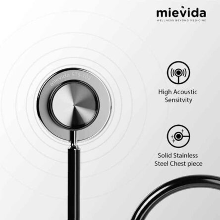 Mievida STS 102 Stainless Steel Black Cardiology Stethoscope