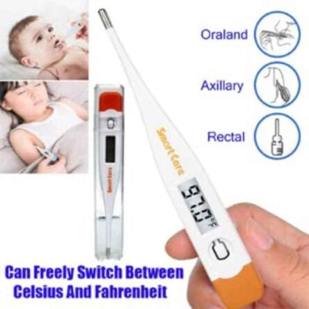 Smart Care Metal White LCD Digital Thermometer