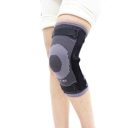 P+caRe Grey & Black Knee Sleeve with Rigid Hinge