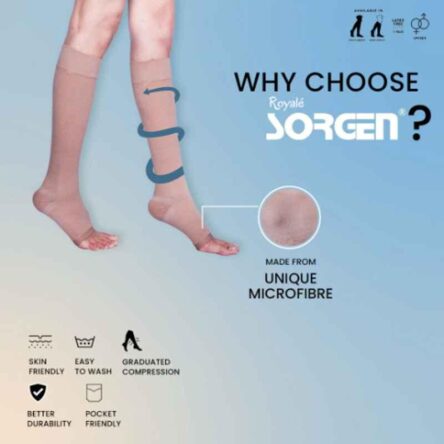 Sorgen Royale Microfiber Class 2 Knee Length Medical Compression Stockings