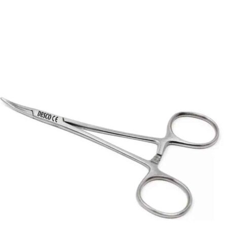 Desco 5 inch Stainless Steel Curved Mosquito Forceps