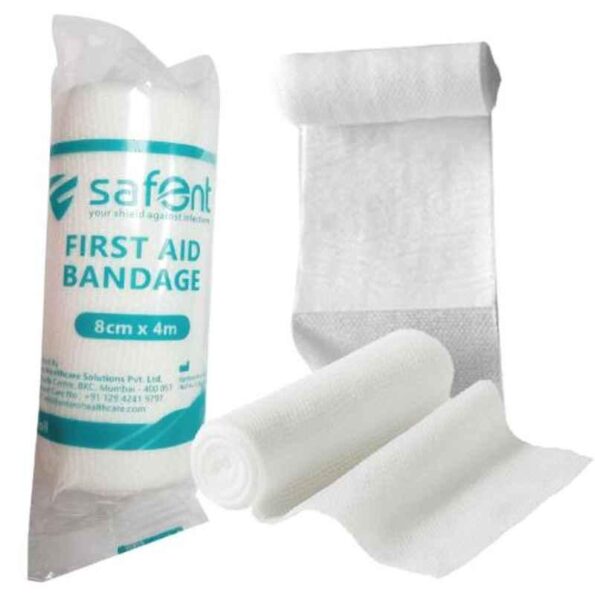 Safent 3.5 inch 8cmx4m Woven Fabricated First Aid Bandages