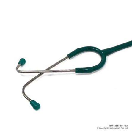 Indosurgicals Silvery II Stainless Steel Green Stethoscope