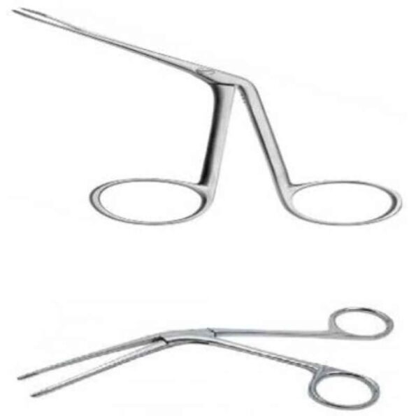 Forgesy 2 Pcs 6 inch Stainless Steel Hartman Ear Forcep & Tilleys Forcep Set