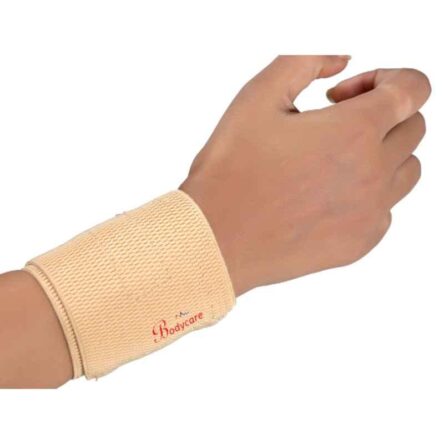 Bodycare Cotton & Elastic Beige Wrist Binder with Double Lock