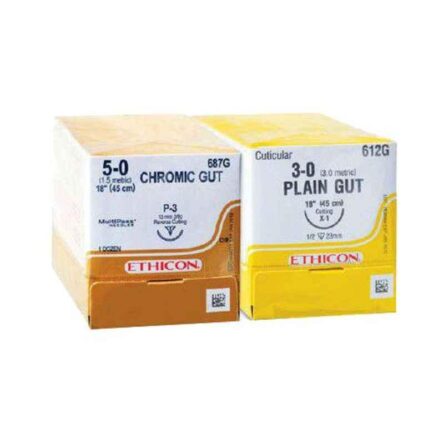 Ethicon W2002 3-0 Sterilised Surgical Gut-Plain Suture