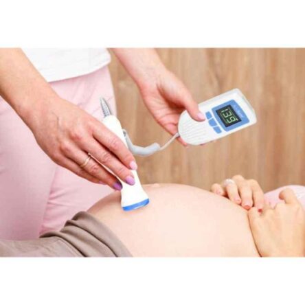 AccuSure Fetal Doppler for Doctors & Mothers Fetal Heart Rate Monitor with USB Charging & LCD Display