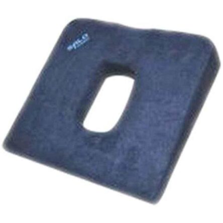 Salo Orthotics Polyurethane Foam Square Blue Visible Hole Donut Orthopedic Seat Cushion with Cover