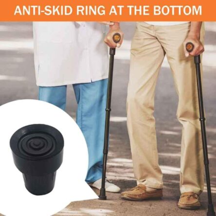 Entros Black Rubber Shoe for Walking Stick