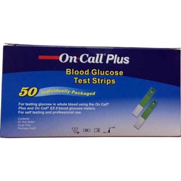 On Call Plus 394353 50 Pcs Glucometer Strips Box