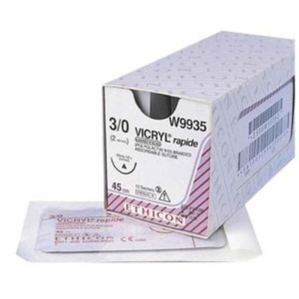 Ethicon W9969 12 Pcs 5-0 Undyed Vicryl Rapide Polyglactin 910 Suture Box