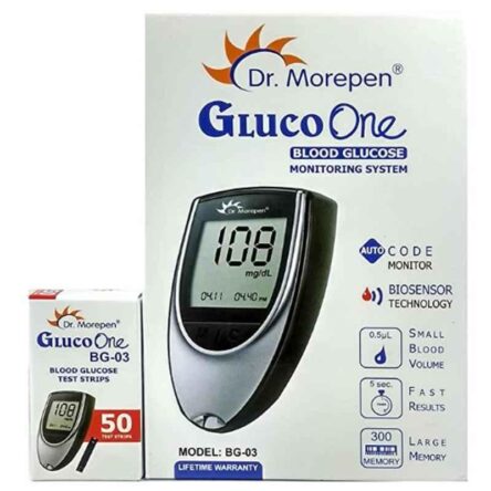 Dr. Morepen Gluco One BG-03 Multicolour Glucometer with 50 Pcs Strips Set